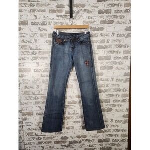 Cowgirl Tuff Bootcut Jeans 28x33‎ Low Rise Embroidered Western Flare Y2K